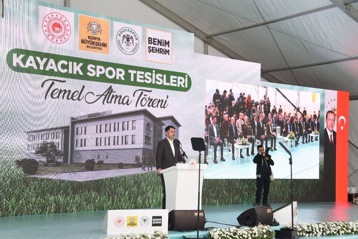 a_pekyatirmaci's tweet photo. Büyükşehir Belediyemiz tarafından şehrimize kazandırılacak olan Kayacık Spor Tesisleri’nin temel atma törenini Çevre, Şehircilik ve İklim Değişikliği Bakanımız Sn. @murat_kurum‘un teşrifleriyle gerçekleştirdik.

Şehrimize ve Konyasporumuza hayırlı olmasını temenni ediyorum. https://t.co/KGM6fseTuN