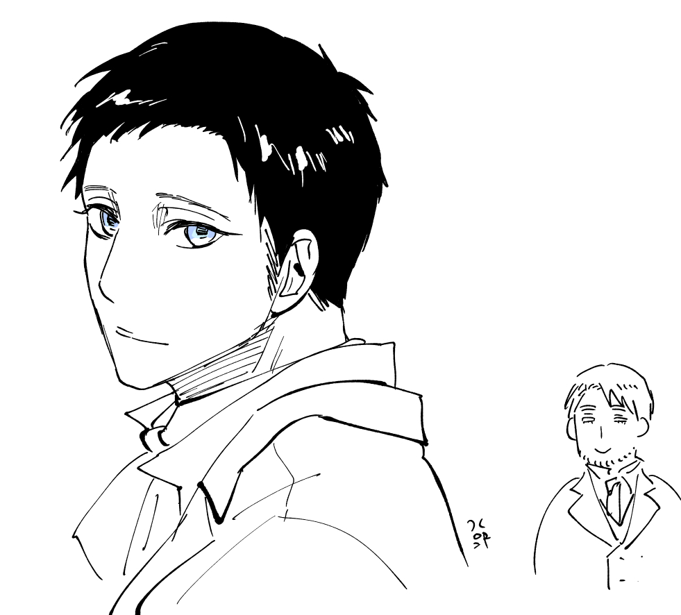 最初これ描いてましたが短くし過ぎた気がしたので↓に調整。角刈りにしてやろうと思ってましたが髪質的に角刈りは無理そう。 