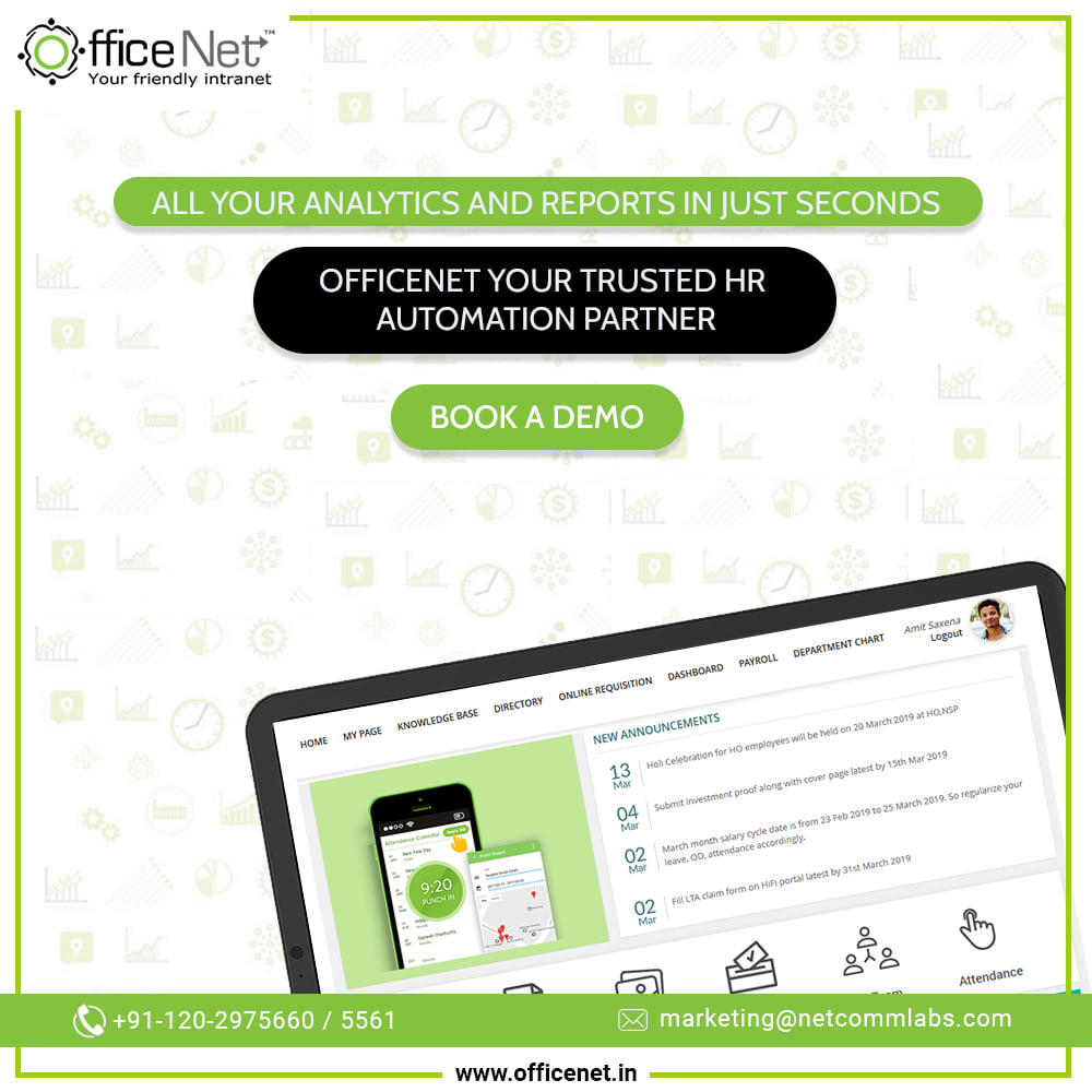 OfficeNet_In's tweet photo. Officenet Your Trusted HR Automation Partner. All your analytics and reports in just a second. Book a Demo here - https://t.co/N1iHDMhyoL, or | marketing@netcommlabs.com
#Officenet #HRSoftware #PayrollSoftware #HRMS #HRPayrollSoftware #LeaveManagement #HRMobileApp https://t.co/ampcs55A2u