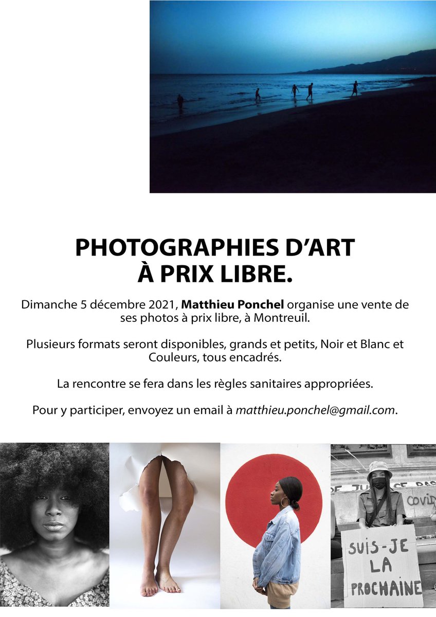 matthieuponchel's tweet image. Demain, c'est noël à Montreuil, venez acheter à prix libre des photos d'art, entre 14h et 18h, metro Robespierre. Plus d'infos en MP
