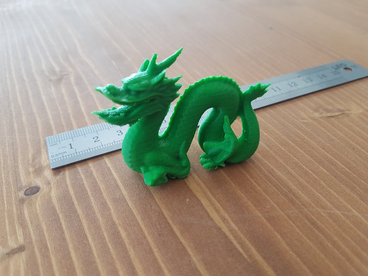 My friend <a href="/matafilament/">MataFilament</a> just printed me stanford dragon. Now I have real world ref for SSS. Model is 6x4x2 cm.