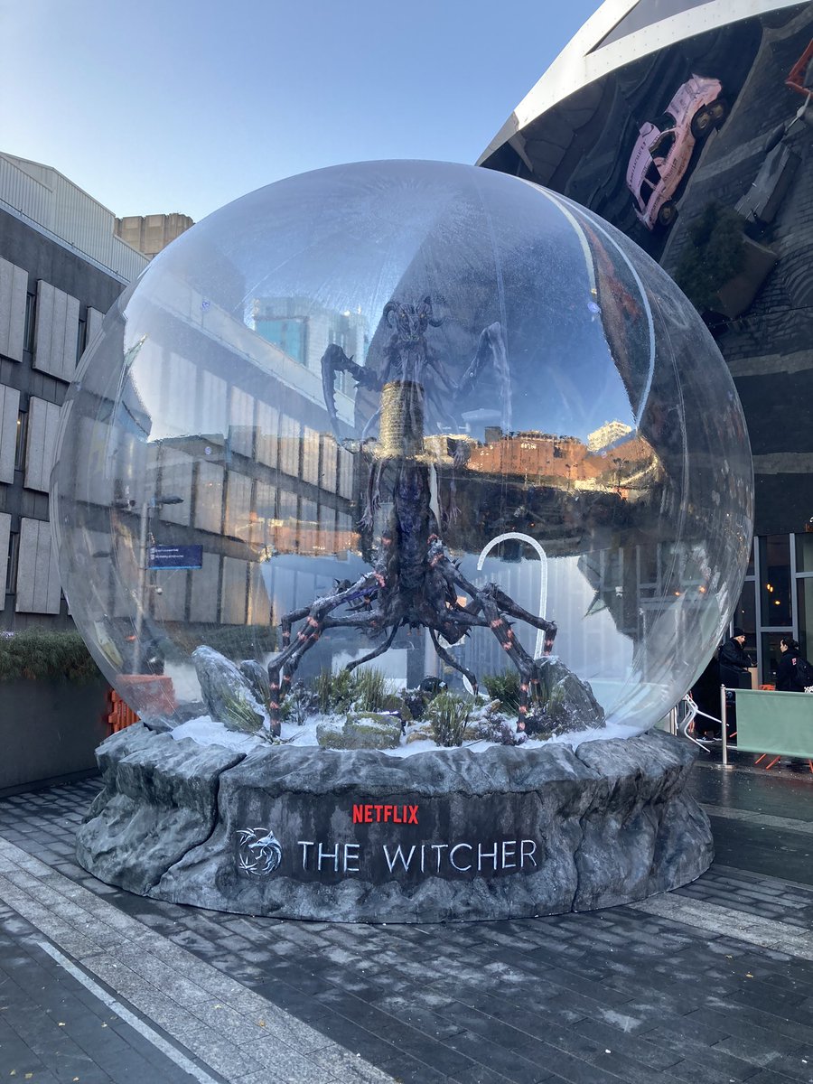 NetworkRailBHM's tweet photo. Only 13 days before #TheWitcher season 2 hits our screens. Come see this Myriapod at Birmingham New Street! And don’t forget to rewatch season 1! #WitcherRewatch #WitcherCon #Netflix https://t.co/T3hpxZMRnU