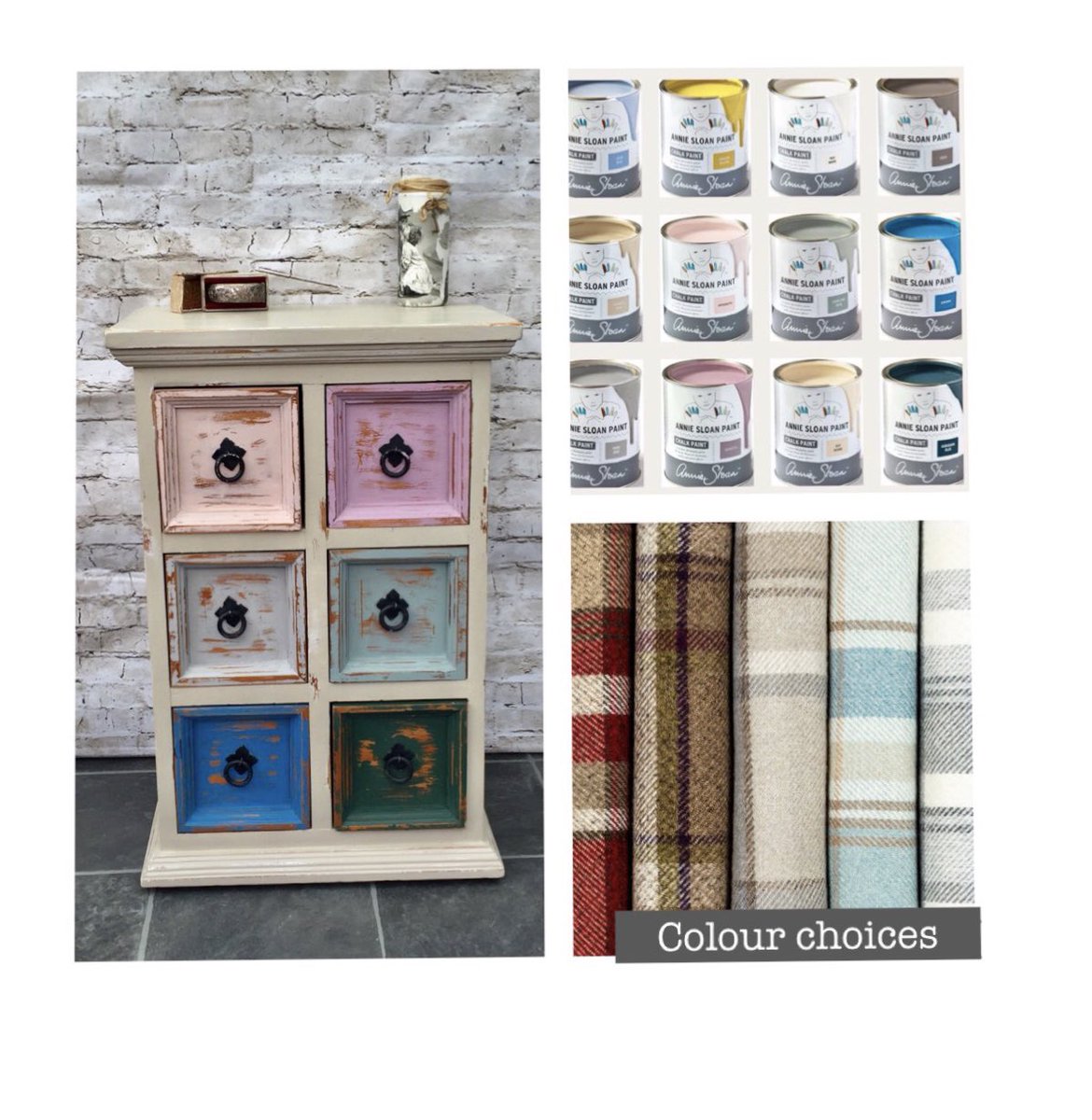 I need to do another design like this one, just loved the colour pallet this one was hard to let go ❤️#refurbishedfurniture #solidwood #furnitureflip #distressedfurniture #chippyfurniture 
#furniturerehab #chalkpainted #Anniesloan #furnitureartist #upcyclefurniture #revamp