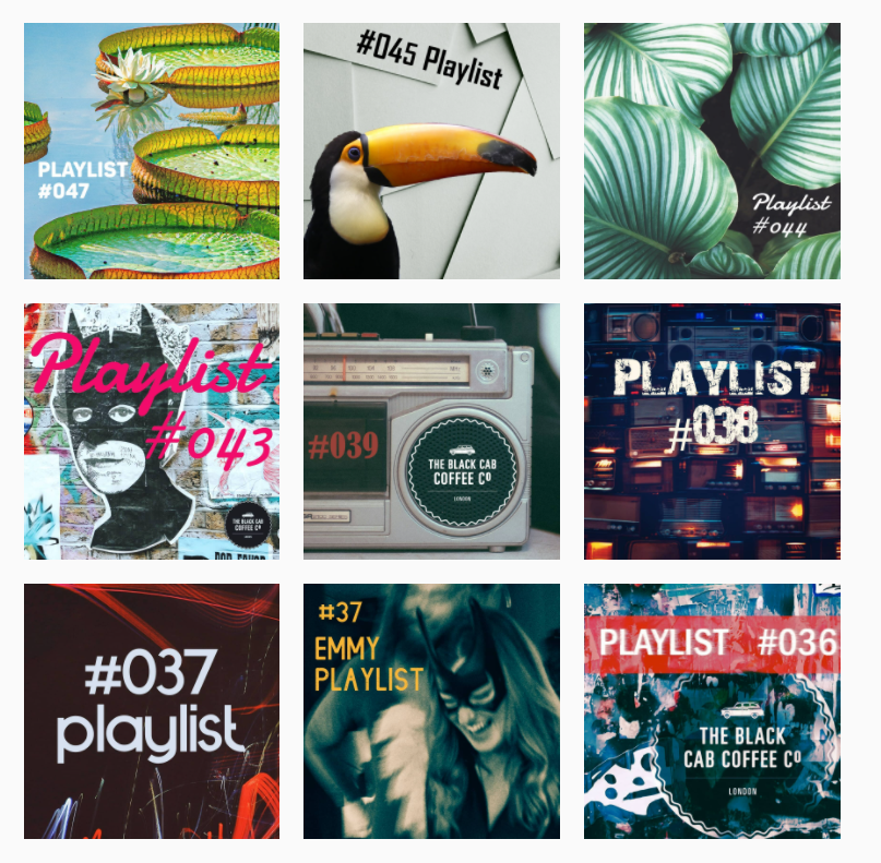 BlackCabCoffee's tweet photo. With the playlist count at #060 we take a look back at some of the highlights in this most groovy of blog posts. 

Read on our website:
https://t.co/oQl7R2zBMw

Don't forget to follow the hashtag: #bcccplaylist 
to stay tuned!

#playlist #spotify #music https://t.co/J8UotZpAkg