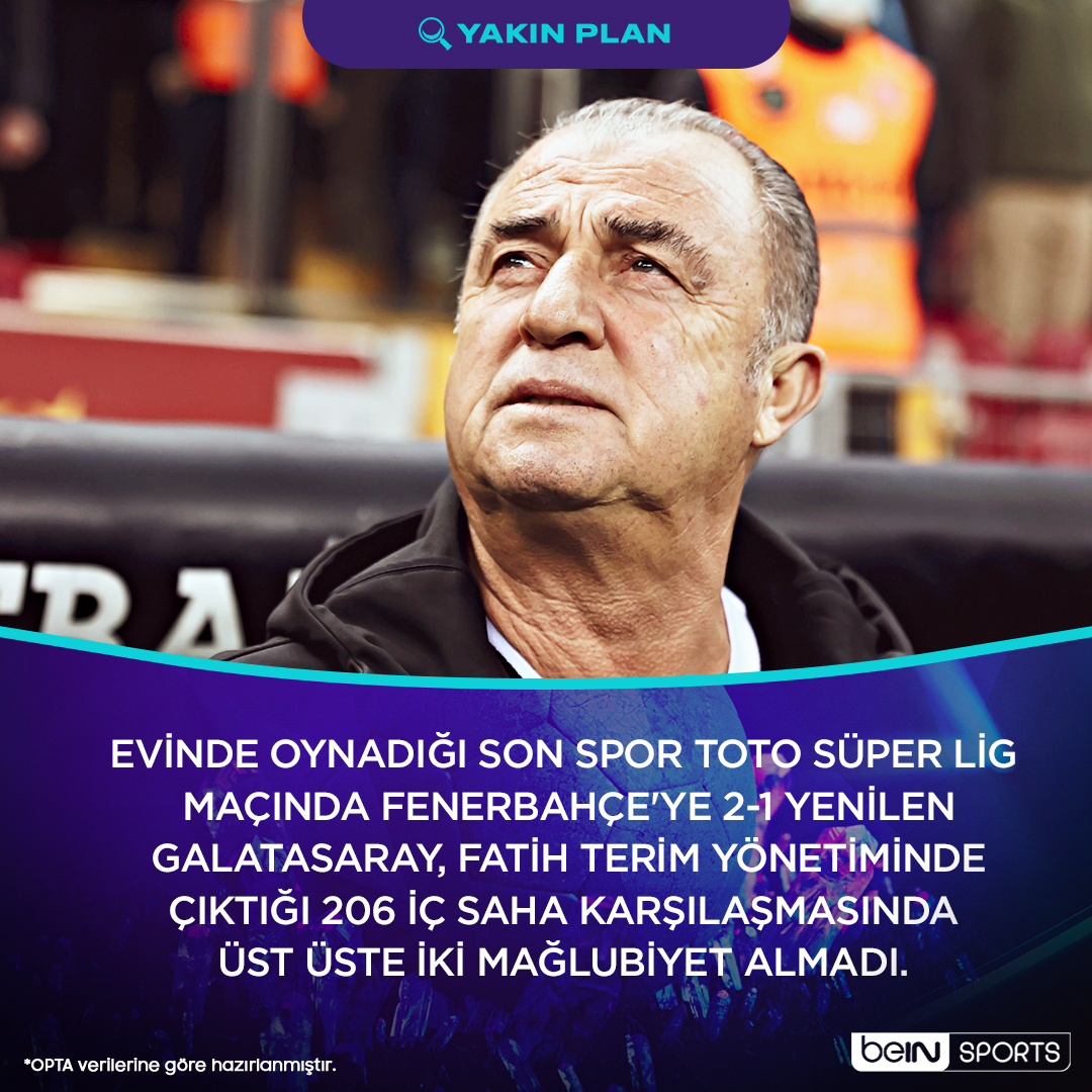 Fatih Terim İdaresindeki Galatasaray'ın İç Saha İstatistiği