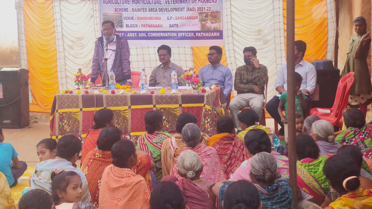 soilcons_odisha's tweet photo. Training on Integrated Farming System  under Rainfed Area Development (#RAD) Programme for the year 2021-22 at Gohiramunda ,  GP- Gangasagar, Block- #Patnagarh of #Bolangir District on Dt 03.12.2021. https://t.co/bSF4ploXVi