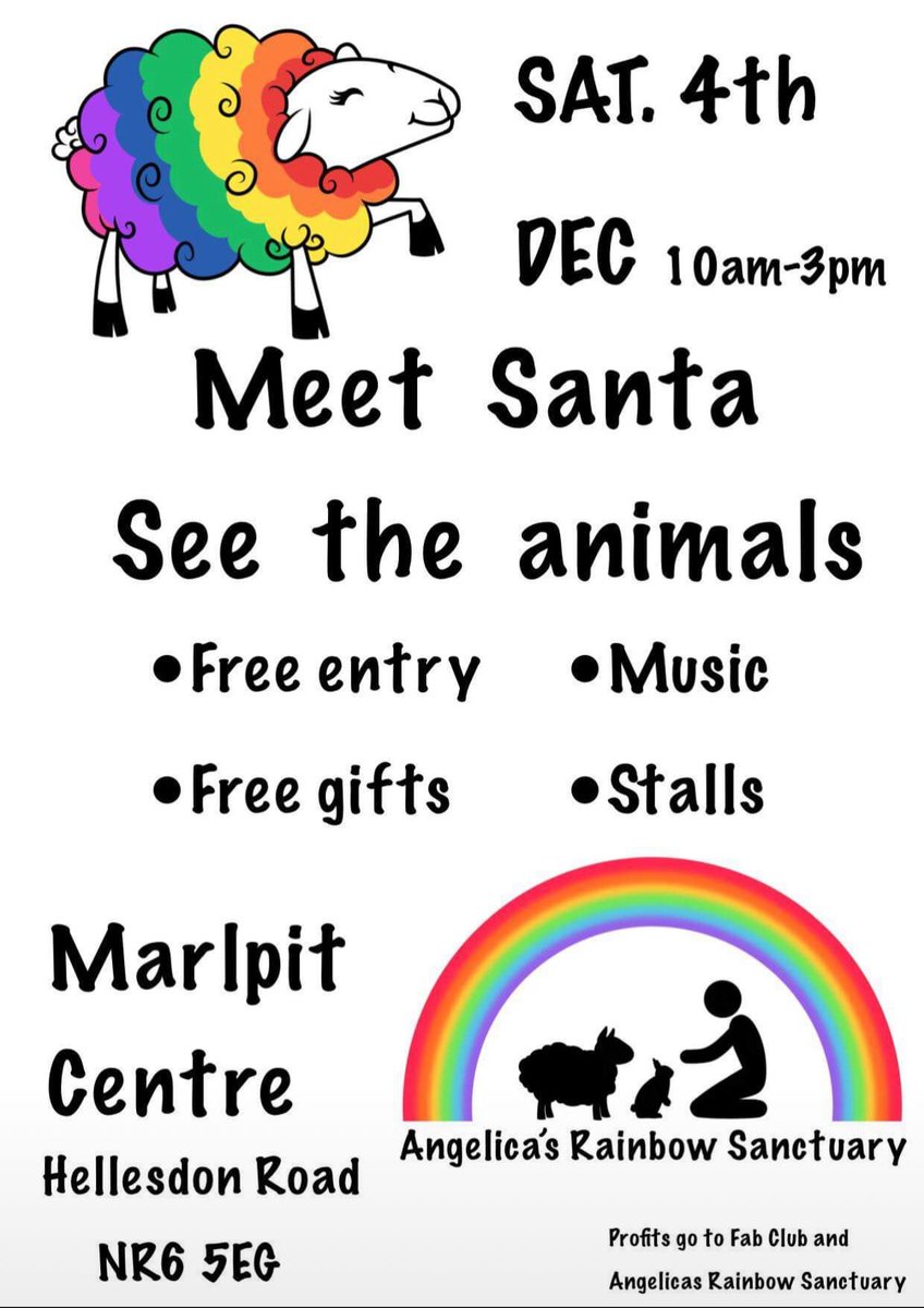 RainbowFlock's tweet photo. #freeevent #santa #animals #pony #sanctuary #rainbowflock #Christmas #December2021 #angelicasrainbow #rainbowflock #norwich #norfolk #whatson #FREE https://t.co/a9kdW4KAEw