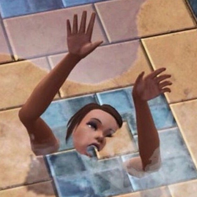 Gochmit's tweet photo. The feeling when you baked a birthday cake for your Sim, and they take a slice before you add candles https://t.co/NKoHrmdKT0