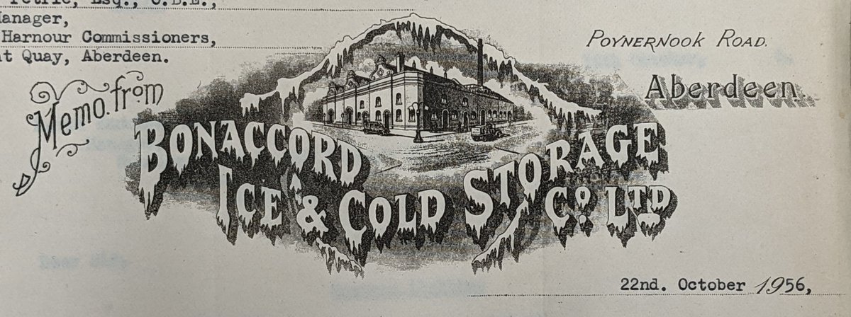AbdnArchives's tweet photo. The theme for today's #ArchiveAdventCalendar is #warmfire. We think you'd need a warm fire after a visit to this business on Poynernook Road!
#icestorage #letterhead #archives https://t.co/NkOtYXfndi