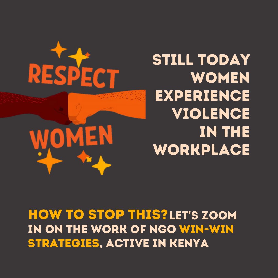 NLWomensrights's tweet photo. Our partner NGO @WW_Strategies, active in #Kenya, works to end #harassment in the #workplace. How? E.g. by supporting women workers to recognise and report #GBV. Check out the infographic to learn more about Win-win Strategies’ work. #16Days #OrangeTheWorld https://t.co/SLe9O6BtiY