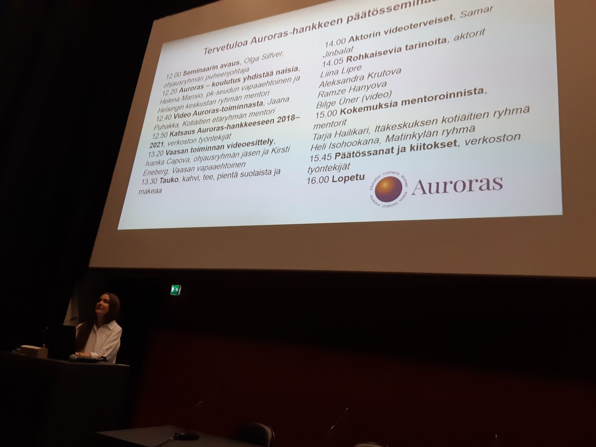Tänään juhlimme koulutetuille maahan muuttaneille naisille mentorointia tarjoavan Auroras-hankkeen päätöstä. Korona-aikana toiminta sen kun kasvoi. Jatkohakemus on sisäällä. Pidetään peukkuja! #Auroras #mentorointi