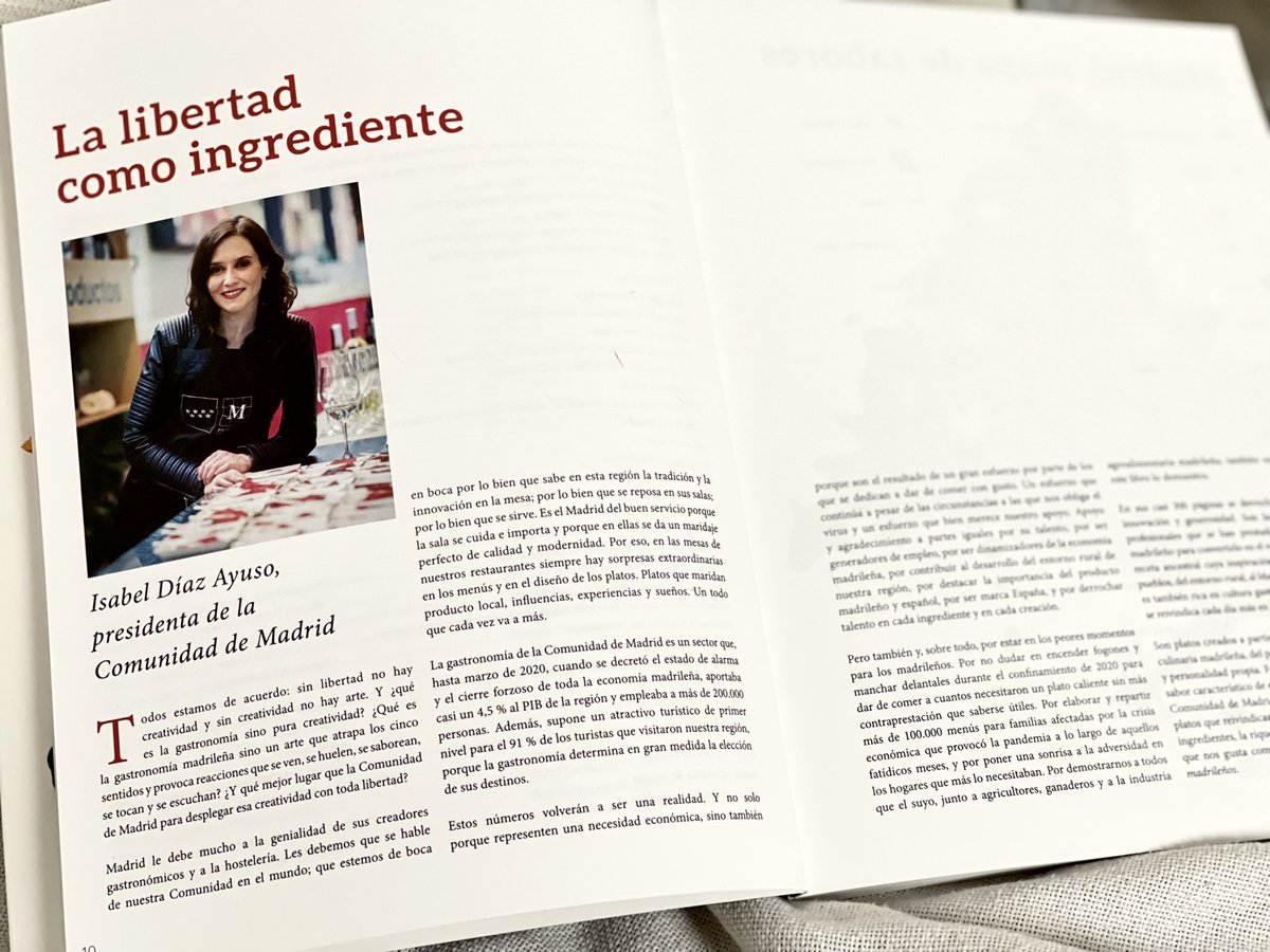 📖 La <a href="/ComunidadMadrid/">Comunidad de Madrid</a> pone a disposición de todos los madrileños ‘Sabores madrileños. Del campo a la mesa’. 🧑🏻‍🍳👨🏻‍🍳 300 páginas; 97 profesionales gastronómicos y 111 recetas tradicionales con productos (<a href="/MadridCalidad/">M Producto Certificado</a> ) de los 197 municipios. Descárgalo en👉🏼 comunidad.madrid/servicios/medi…