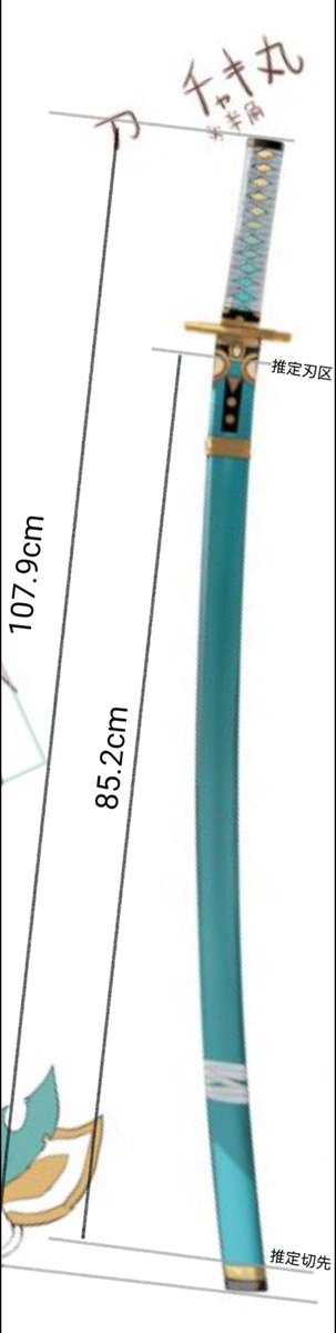 ホロライブ 風真いろは コスプレ 武器 チャキ丸 風真いろはちゃんの愛刀、ﾁｬｷ丸を考察してみました～ 1:身長から拵えの