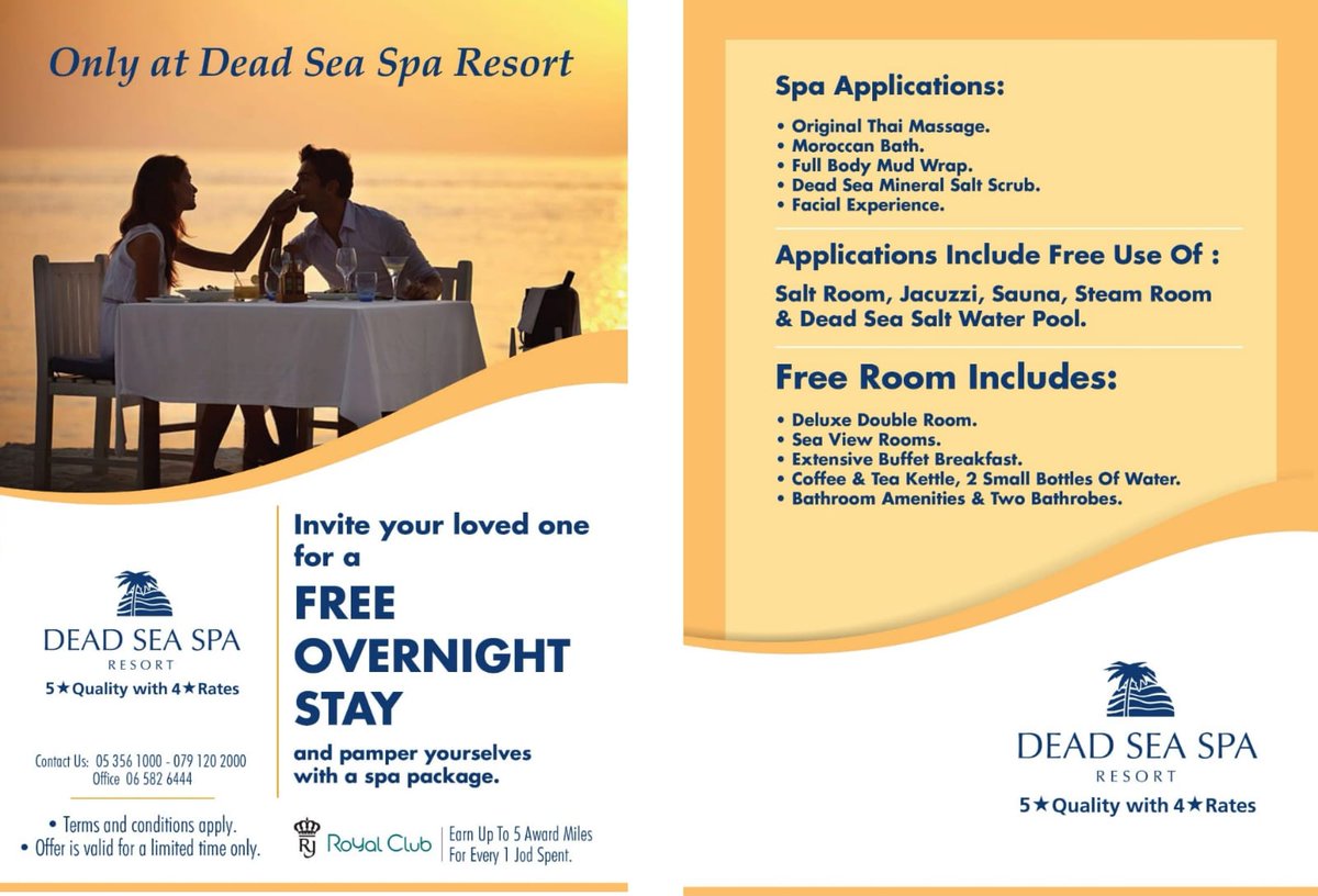 DSSparesort's tweet photo. For more information and reservations please call us at 0791202000 - 053561000 - 065826444
or contact us at info@dssh.jo

#hotels 
#Jordan 
#amman 
#tourism 
#deadsea https://t.co/szS1xwVAuM
