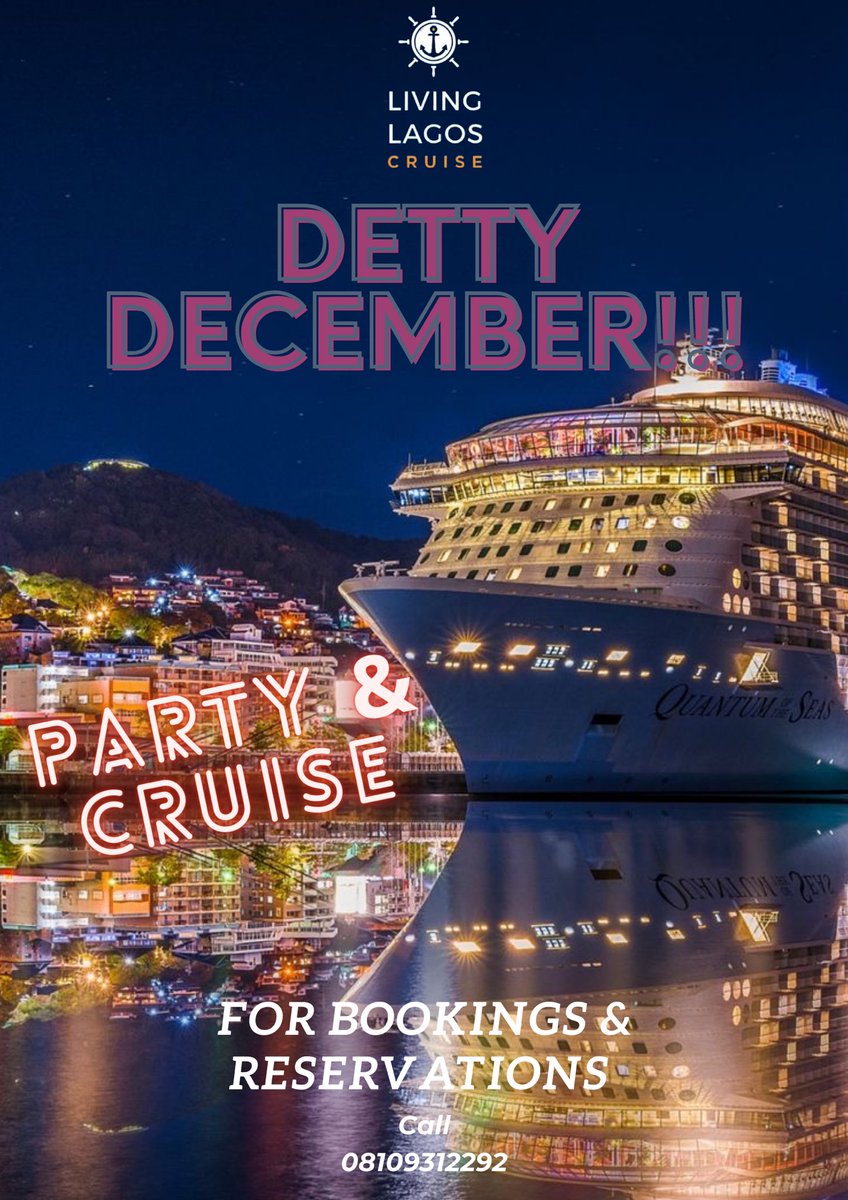 CruiseLagos's tweet photo. Don’t waste time book away🛥🛥🛥🛥 #dettydecember https://t.co/SRh30mqX1o