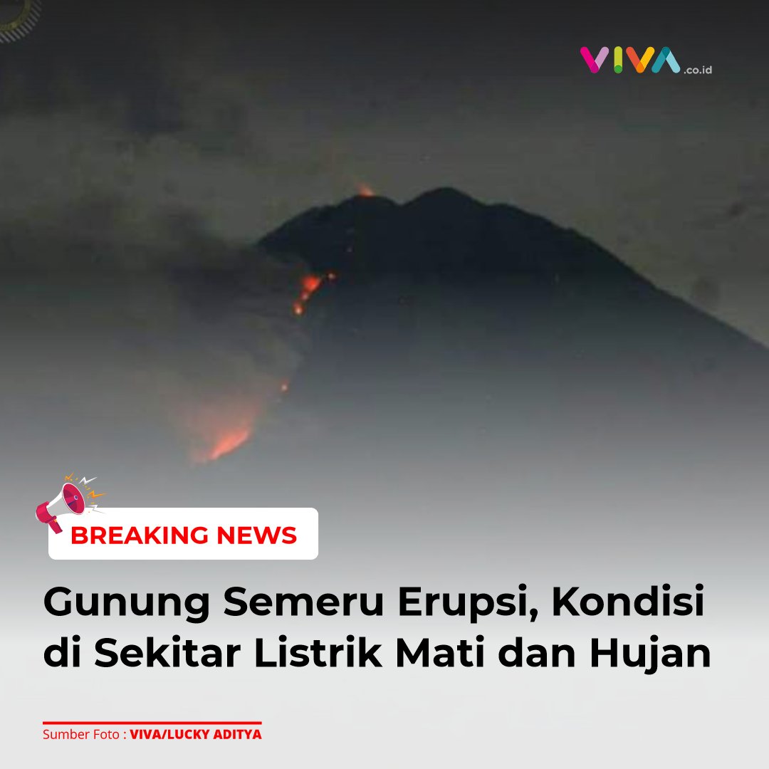 Gunung Semeru di Jawa Timur erupsi sekira pukul 15.00 WIB, Sabtu, 4 Desember 2021. 

Erupsi Semeru disertai awan panas dan hujan abu vulkanik. Hujan abu vulkanik yang cukup 

buff.ly/3xR6bfk