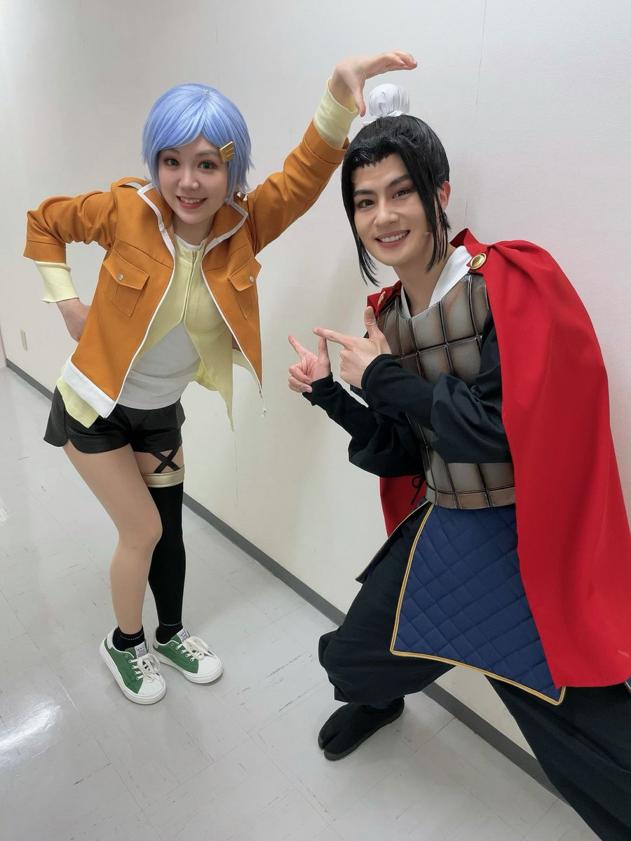 「終末のワルキューレ」~The STAGE of Ragnarok~ 
7日目の公演が終了しました！
ご来場頂いた皆様、誠にありがとうございました✨

明日は千秋楽！
最後まで全力で出し切ります🤜🏻🤛🏻🔥

真里奈さんのゲルが大好き故に
ニコニコしてしまっております🤗
#終ワルステ #終末のワルキューレ #ゲル #陳宮公台