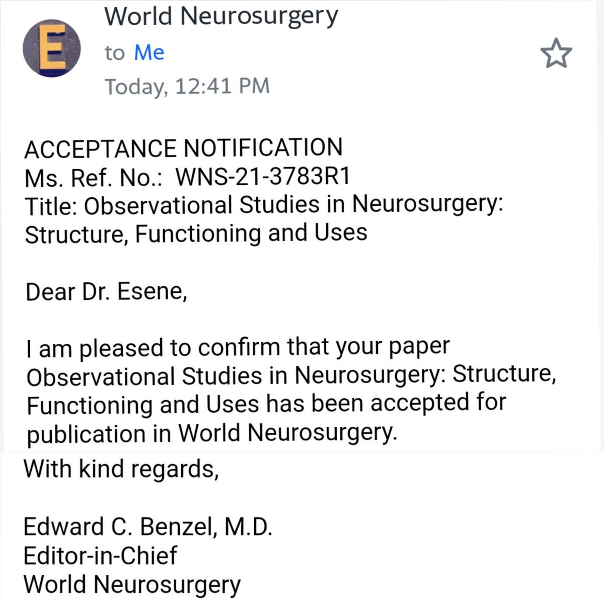 ignatiusesene's tweet photo. Published in #World_Neurosurgery.
The quality of observational studies in Neurosurgery is sub-optimal.
->70 % of studies published as #Case_Series & ~ 50% as #Case_control studies are #incorrect.
Herein an update on the anatomy and functioning of these study designs.
#Team https://t.co/S6UaCjIZcn