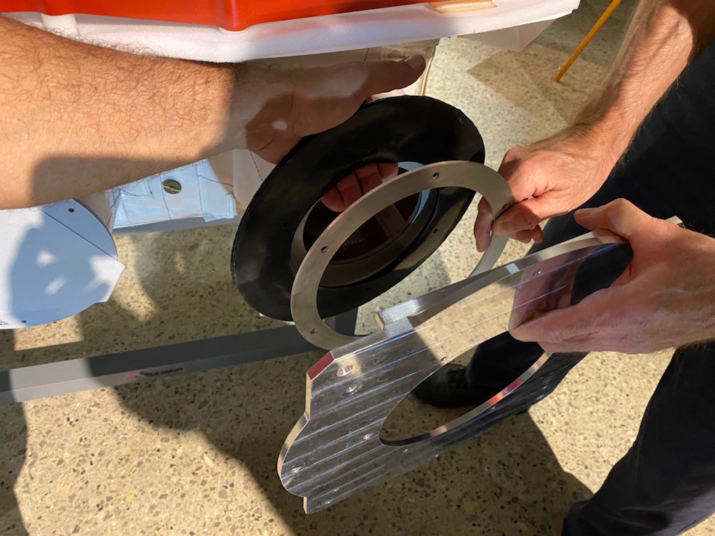 Fit checks of the some of the Optical Sensor Package (OSP) hardware fabricated by NASA HUNCH (High Schools United with NASA to Create Hardware)!  #ussrc #astrorestorationproject #nasahunch