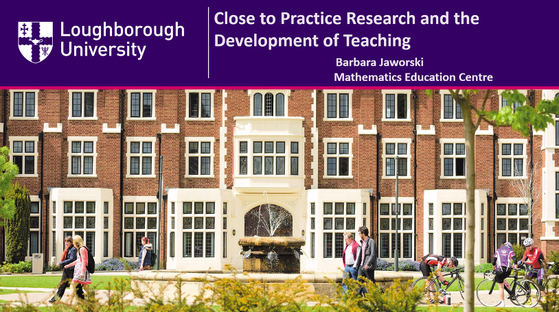 NatthapojVinceT's tweet photo. Prof. Barbara Jaworski (Professor of Mathematics Education, @lborouniversity) speaking at @BERANews's 2021 Practitioner Research in Mathematics Education (PRiME) event about using 'Close-to-Practice' (CtP) research to develop mathematics teaching. #BERAMathEd @colinfoster77 https://t.co/gHK4p4pMWs