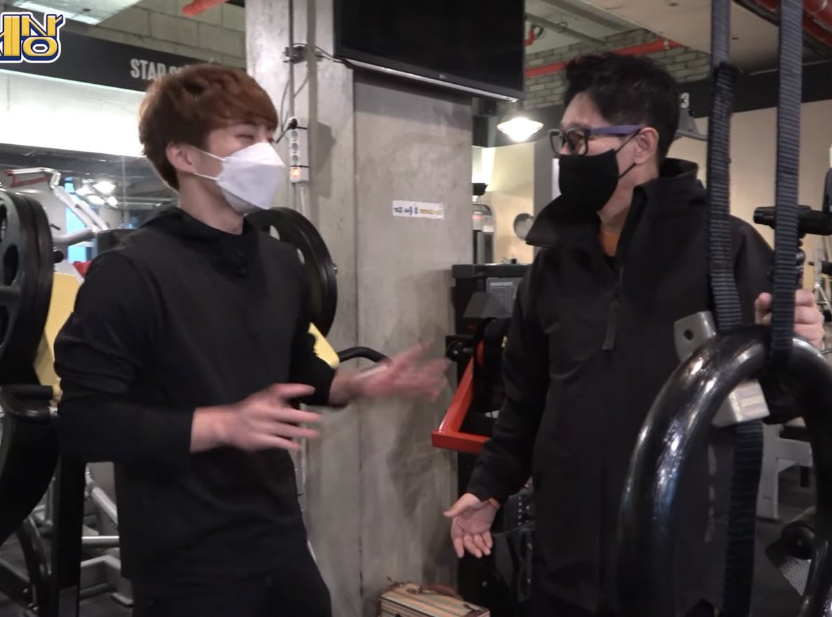 kokokbop's tweet photo. Minseok appeared in Jee Seokjin’s vlog!! sj filmed in their usual gym (the same with jk’s vlog a few days ago with jongin) https://t.co/lQX0fTTeaH