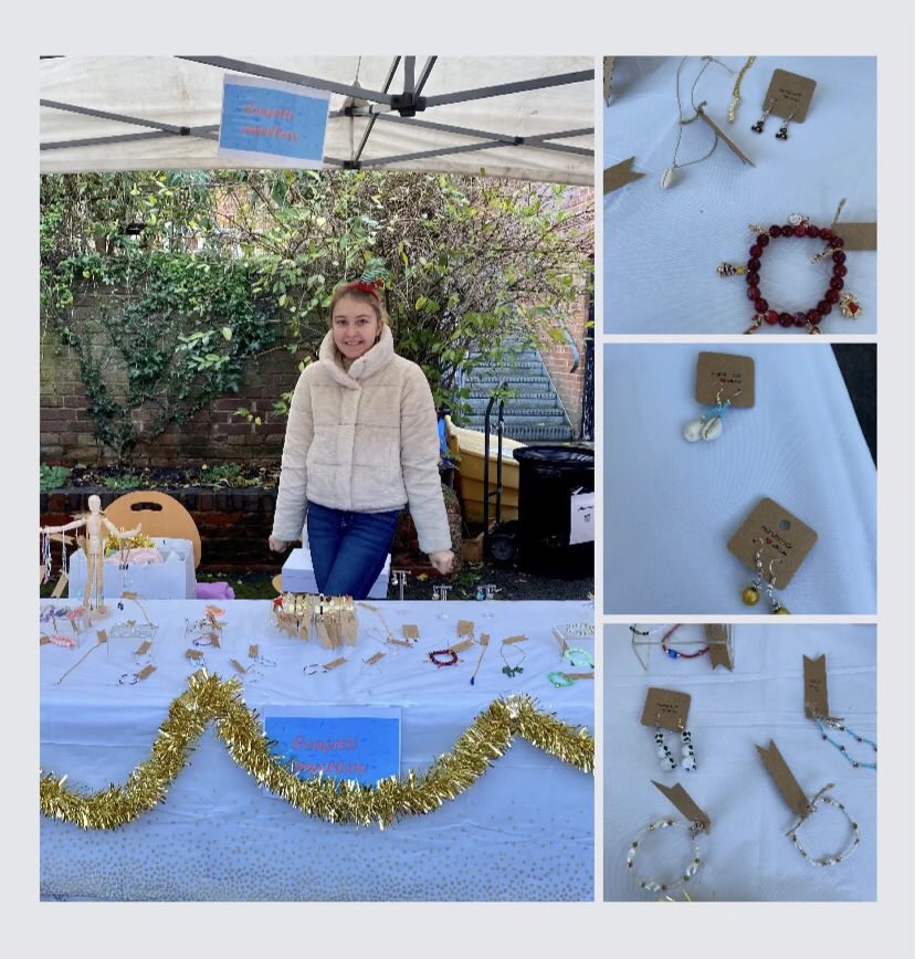 If anyone is in the Farnham Maltings area today, please take a few minutes to visit my daughter’s jewellery stall.  She’s been busy for many weeks making stock and it would be great to make some sales!  #ShopSmallUk