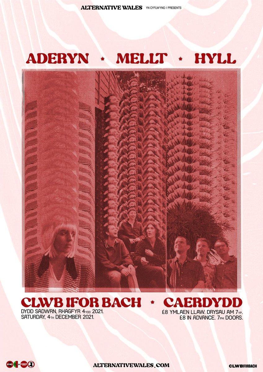 Todsy’s the day! @MelltCerdd - @Hyllband - @aderyn_music at @ClwbIforBach Tickets are running low, don’t wait around to get yours - ticketweb.uk/event/aderyn-m… Doors are at 7PM, first band on at 7:15, don’t be late!