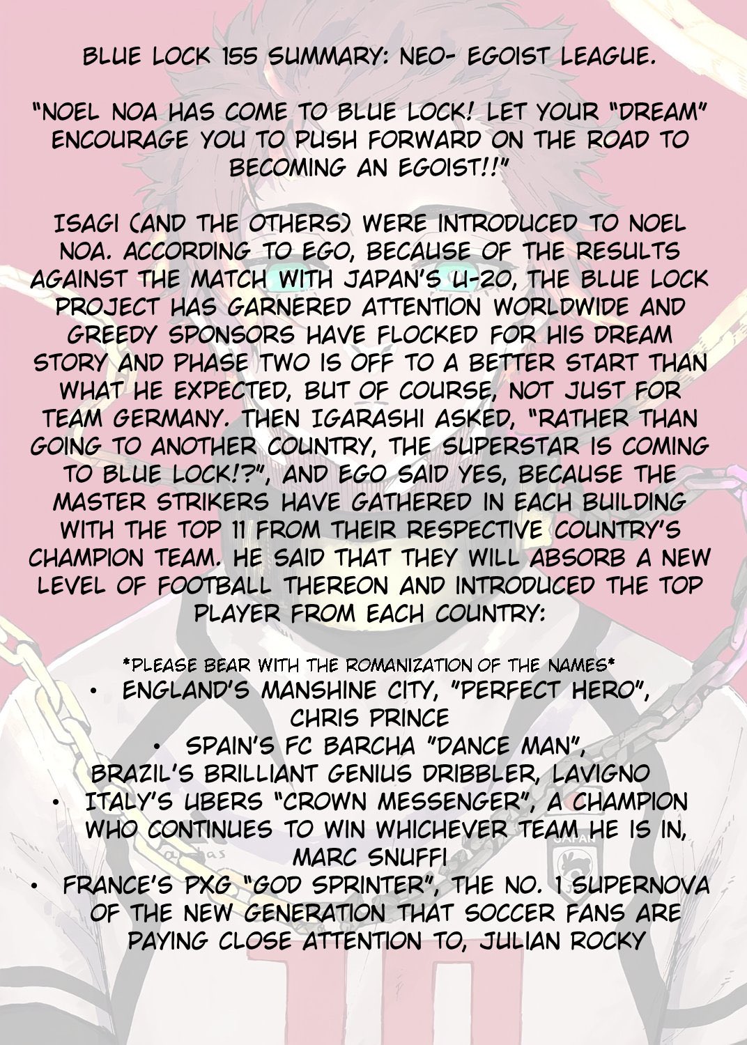 Rayuga on X: Blue Lock CH239 Summary! Translations: @hoshi801_   / X