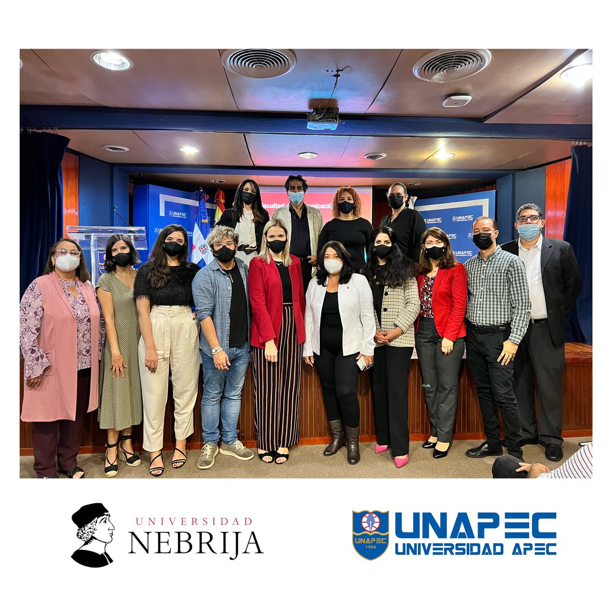 FcaNebrija's tweet photo. #FestivalAdn #ADNXIX

El @FestivalAdN continúa su andadura por las universidades dominicanas que participaron con sus cortometrajes en el Premio Iberoamericano.

Así nos recibieron en @unibeenlinea, @PUCMM y @UNAPEC. https://t.co/Eg7V8IJe3R