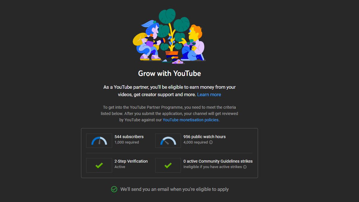 PaperKnight_'s tweet photo. Have more than 4,000 valid public watch hours in the last 12 months.
Have more than 1,000 subscribers"
-Shure thin #YT las I checked I had like 1.8k hours watched like 4-5 months ago.
l make boring as 8 min videos from now on of me reacting to somebody else content and get more😂 https://t.co/pKtnN5j1pk