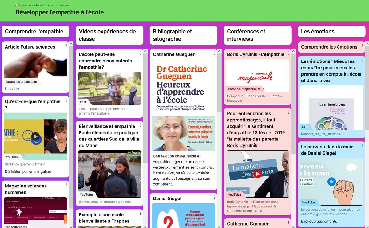 SalamaStephane's tweet photo. Un padlet très complet sur l'empathie à l'école. Ce super travail vous est partagé par Dorothée, que j'ai rencontré ce jeudi lors de ma formation sur l'attention et la mémorisation.  Un grand merci pour ce partage !
#Empathie 
https://t.co/dpAOaqQrVj https://t.co/4ftJr5r4L0