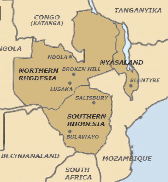 Cuervo3's tweet image. Fra 1953-63 var Malawi (før uavhengigheten #Nyasaland) en del av føderasjonen Rhodesia-Nyasaland. Denne konstruksjonen var en kolonitids-krampetrekning som ble oppløst på grunn av kravet om uavhengighet fra de afrikanske innbyggerne. Som ikke hadde stemmerett i føderasjonen...