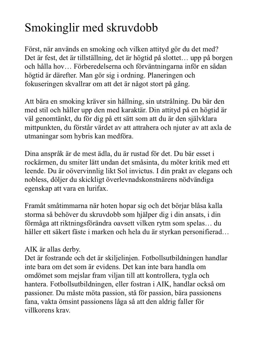 Idag, syster och bror, tar vi på oss smoking och vässar dobben! 🖤☀️💪

Det vankas smokinglir på Nationalarenan och Du är ryggraden. 

Ses 🤝