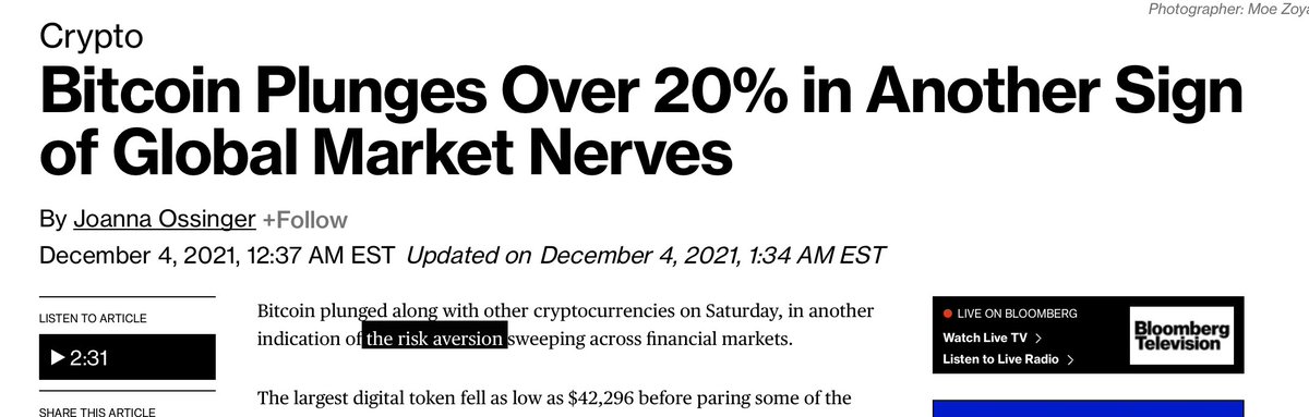 So looks like
1- Bitcoin is no hedge for adversity
2- Bitcoin is no hedge for inflation
3- Bitcoin is no hedge for deflation
4- Bitcoin is no currency
5- Bitcoin is nothing