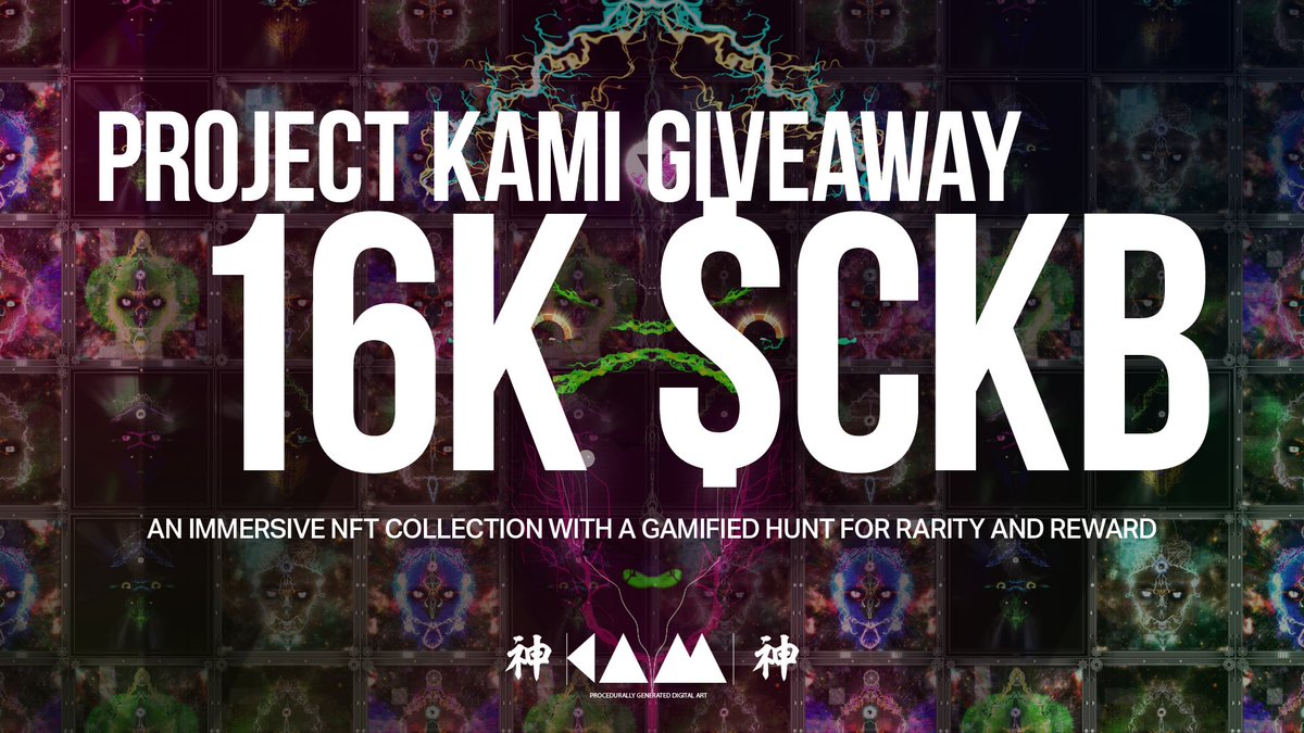 ckbmeme's tweet photo. In celebration of the upcoming #NFT collection on $CKB, @ProjectKami_NFT 📢
We’re giving away 16k $CKB 🎁
Follow this step:
1⃣Follow @ProjectKami_NFT
2⃣Like &amp; RT this post
3⃣Join discord:https://t.co/izG4gCb5QI
4⃣Tag 3 your friends in the comments
GOOD LUCK!🎉 ends in 7days https://t.co/tn2dzeEMKc