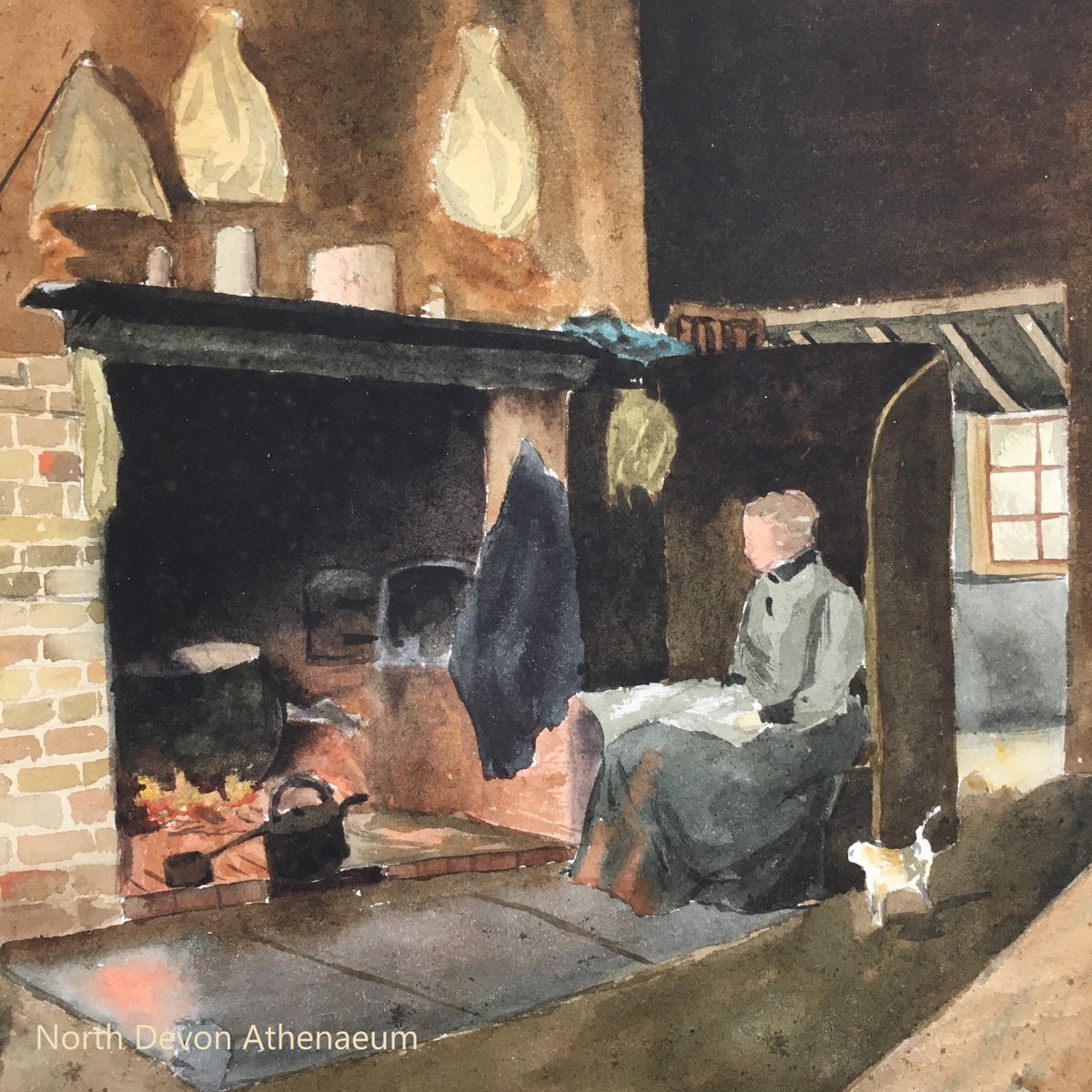Barum_Athena's tweet photo. Day 4 of @ARAScot #ArchiveAdventCalendar
We're finding a snug spot next to a #WarmFire just like these two from the Roland Collection painted by Bruce Oliver.
#WarmFire
#ArchiveAdventCalendar
#CreativeNorthDevon https://t.co/Kiscbmz3eJ