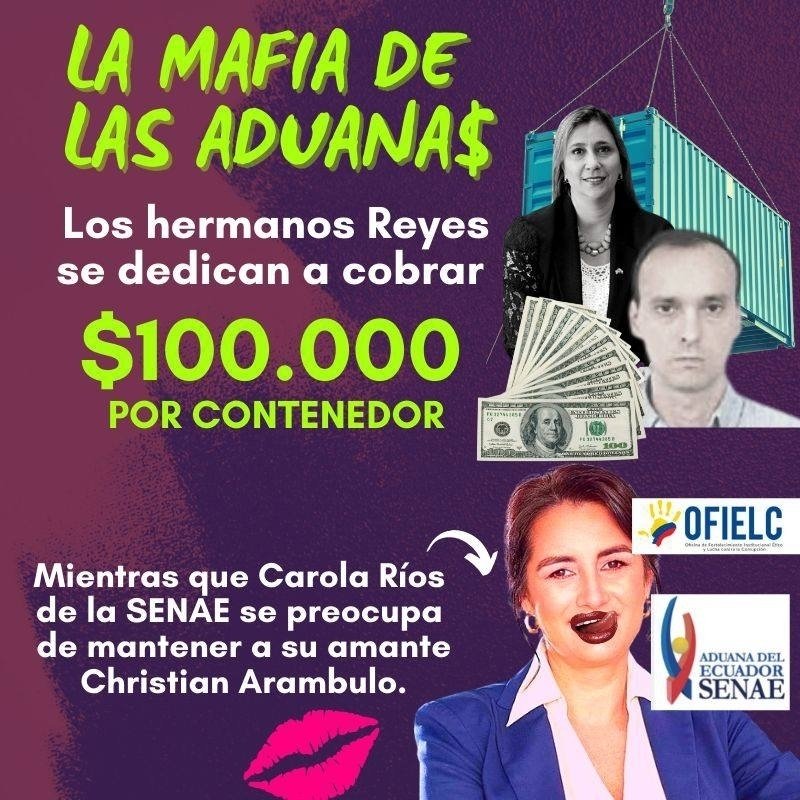 Corruptos ladrones mafiosos pidieron cargos en esta empresa para robar, miserables <a href="/MantonietaReyes/">Ma. Antonieta Reyes De Luca</a> <a href="/Carola_RiosM/">Carola Ríos Michaud</a> <a href="/FabrizioReDeLuc/">Fabrizio Reyes</a> <a href="/MLAlcivar/">MaLourdes de Lasso</a> <a href="/LassoGuillermo/">Guillermo Lasso</a> <a href="/ABorreroVega/">Alfredo Borrero Vega</a>  #AmoresAduaneros #AmoresAduaneros