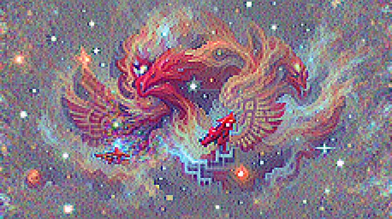 monsterra_nft's tweet photo. We are going to have two raffles tomorrow! First piece will be this Red ancient phoenix! #MonsTerra https://t.co/Mr2e2Y1oHO