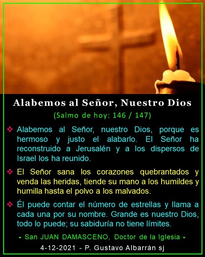 galbarransj's tweet photo. #ALABEMOS AL #SEÑOR, #NUESTRO #DIOS. #Sana el #corazón #quebrantado y #venda las #heridas, #tiende su #mano a los #humildes y #humilla a los #malvados. #Grande es nuestro Dios, #todo lo #puede; su #sabiduría #no #tiene #límites. https://t.co/vW5Eor1NCf