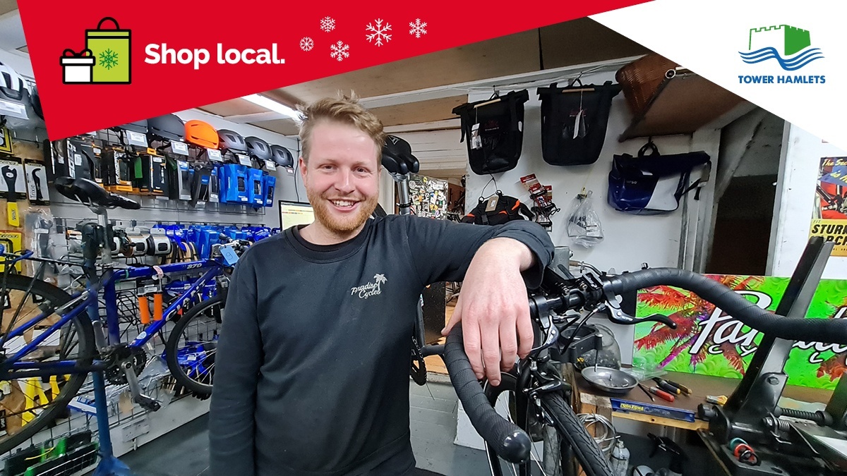 TowerHamletsNow's tweet photo. We also want to share the #SmallBizSatUK love with @ParadiseCycles in Roman Road. Louis and the team are the go-to place for all bike needs and have lots of loyal local customers. We need all our small businesses to keep our high streets thriving #shoplocal #WelcomeBackTH https://t.co/MAP6PCHLsS
