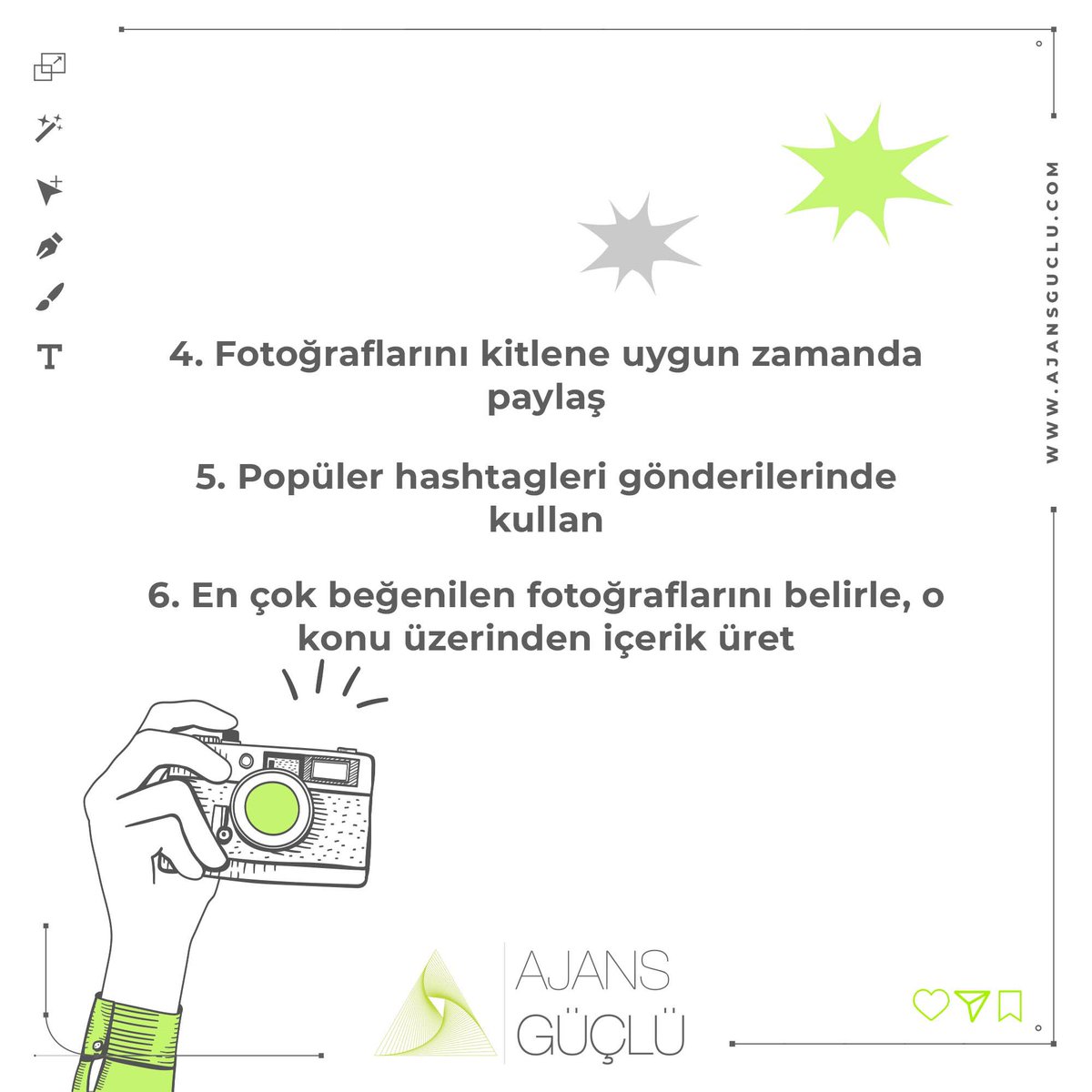 yeswedoagency's tweet photo. #Instagram herkesin en önde yer almak istediği bir #sosyalmedya platformu haline geldi. Instagram’da etkili bir kullanıcı olmak ve herkesin beğeneceği fotoğraflar paylaşmak istiyorsanız bu adımları izleyebilirsiniz.+++ https://t.co/fY8bjtY7OP