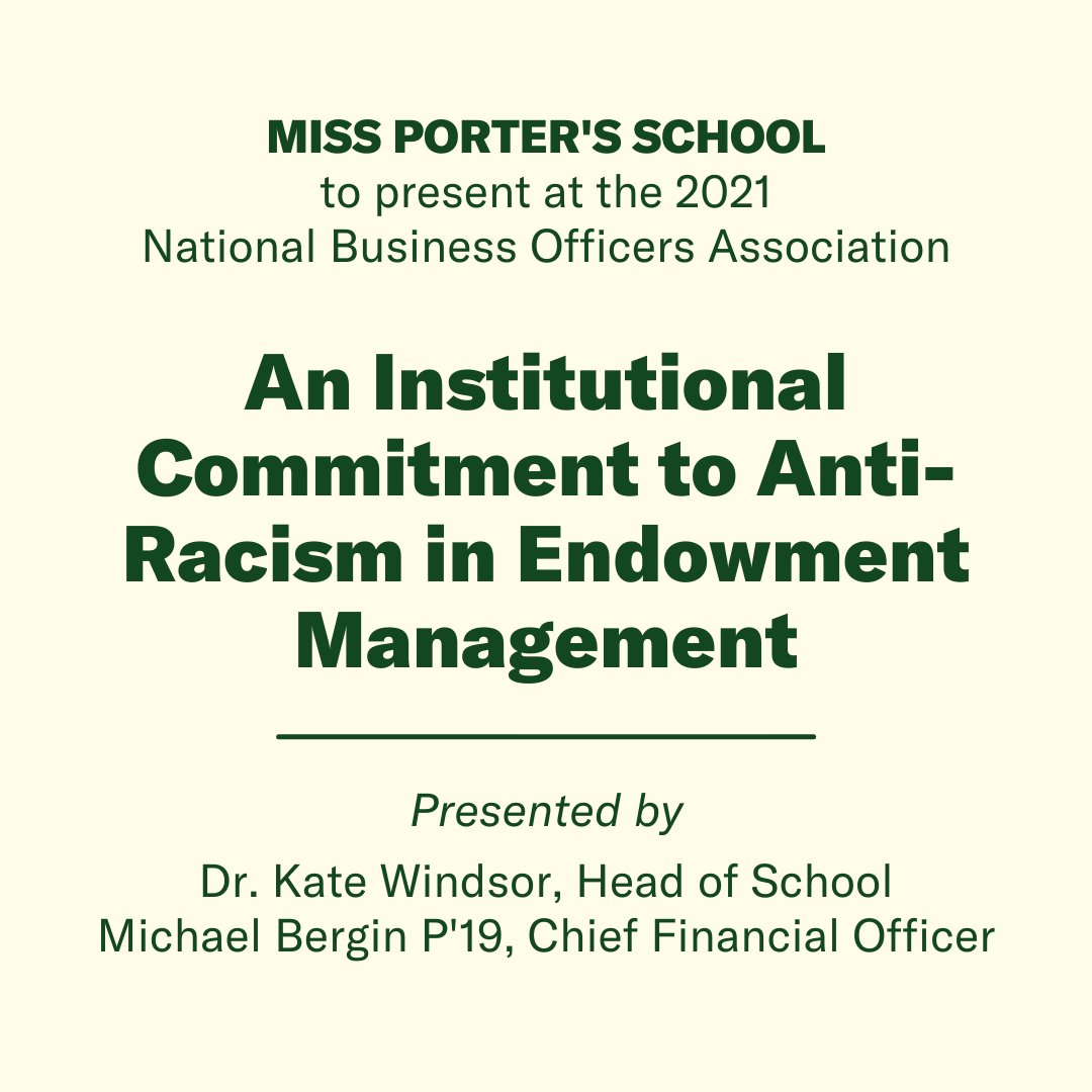 missporters's tweet photo. An Institutional Commitment to Anti-Racism in Endowment Management - Hear from our CFOO and Head of School who, with the board, helped establish and execute anti-racist goals as part of the school’s commitment to DEI. 
#MissPortersSchool #DEI
https://t.co/3EWqLhfRD2 https://t.co/zIoJIsH0jD