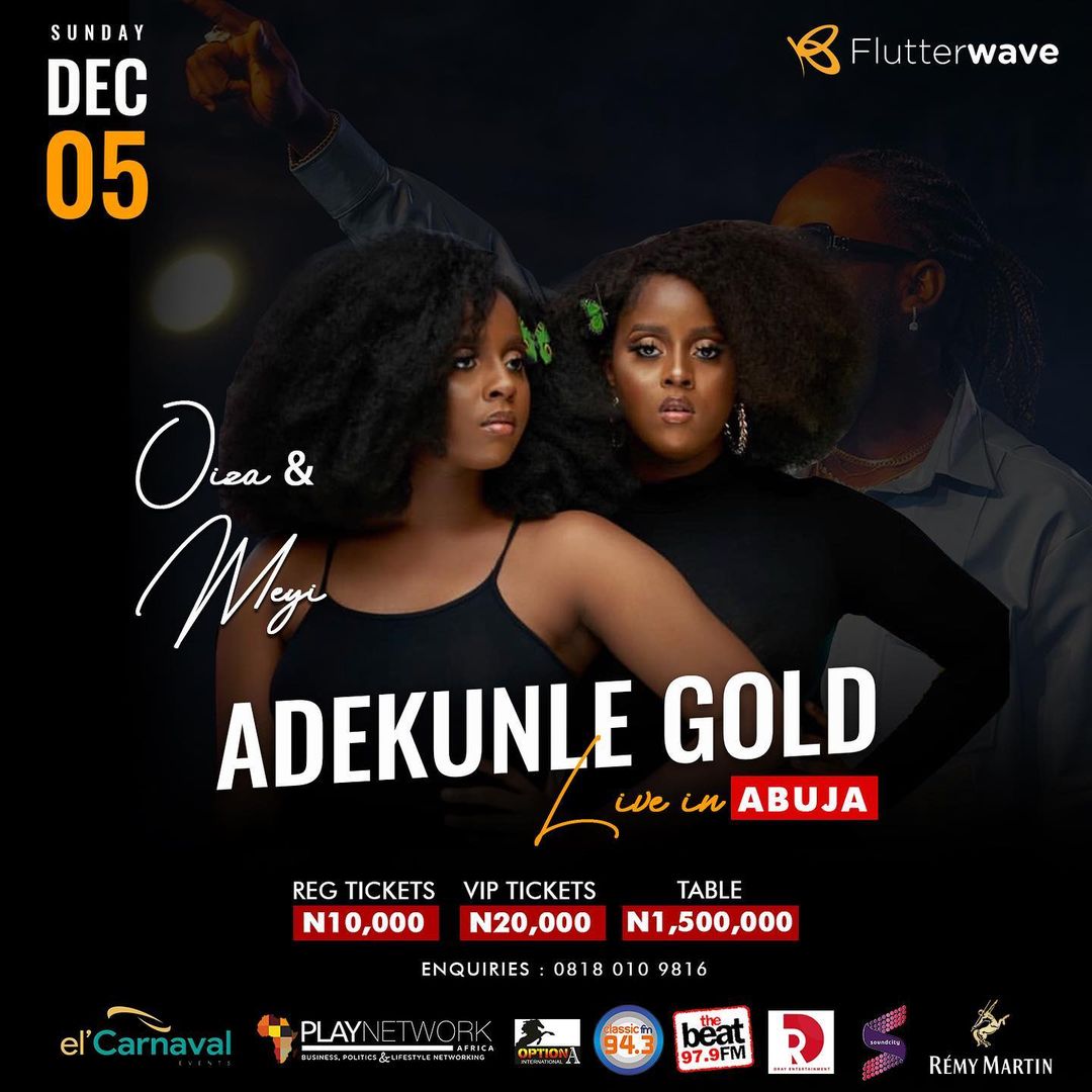 currentiyke's tweet photo. It's tomorrow guys!!

AG baby in Abuja on the 5th of December.

I'm pulling up to this one🙌

Get your ticket👇
https://t.co/etQF8AB6hc

#DrayEntertainment #DecemberInAbuja
#AdekunleGoldLive https://t.co/RnGAO9rUy3