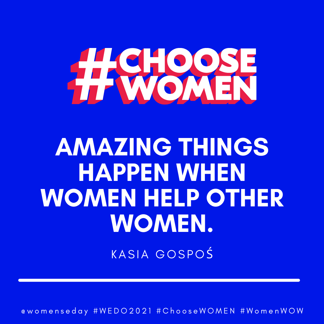 As we celebrate #ChooseWomen day this week, remember to choose women in your own life! It's critical for women to support one another. #WEDO2021