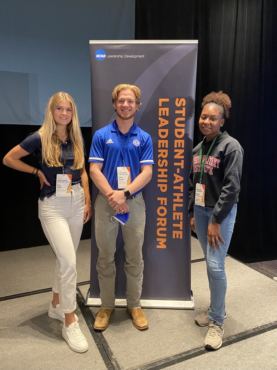 VMI1839's tweet photo. “I made a lot of connections with a lot of good people.” 

This November, Whitney Edwards-Roberson ‘22 traveled to Houston, Texas, to represent all Southern Conference athletes at the NCAA Student-Athlete Leadership Forum. 

Read about her trip here: https://t.co/9P4LR2N8Ia https://t.co/ODcqGxYm08