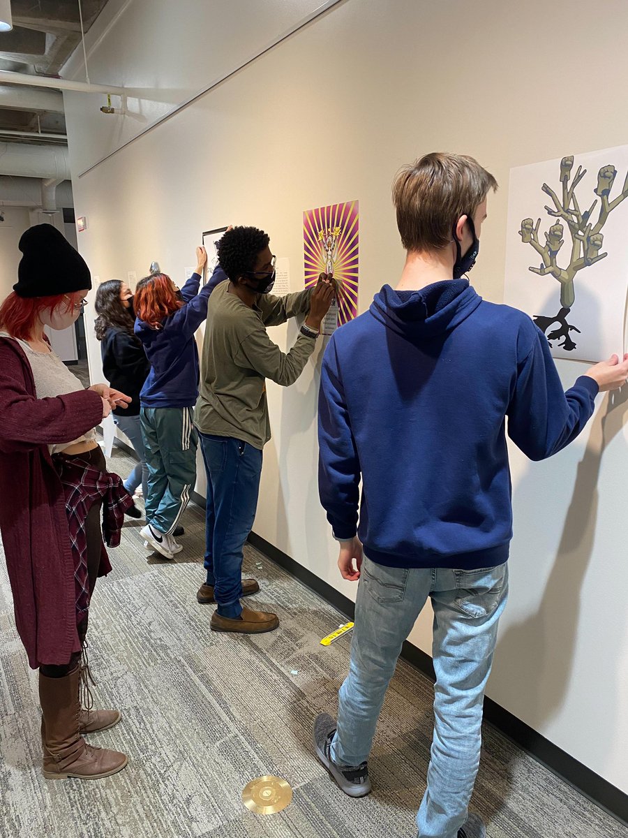 PhysicsPhD4Me's tweet photo. Dr. Johnny Calavitta-dos Santos and his English students partnered with Video and Media Arts, the IDEA and COMM Lab to create an exhibit in response to recent removals of colonial and confederate monuments in Denver and other locations.  #rrcc #art #highereducation https://t.co/N1pXYf7hOD