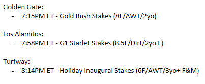 takeflight_tbs's tweet photo. Got to this a little later than usual today, but there are a whole heap of stakes across the country today, including the Claiming Crown starter stakes races down at @GulfstreamPark. Best of luck to all! https://t.co/jk6WaXVVzS