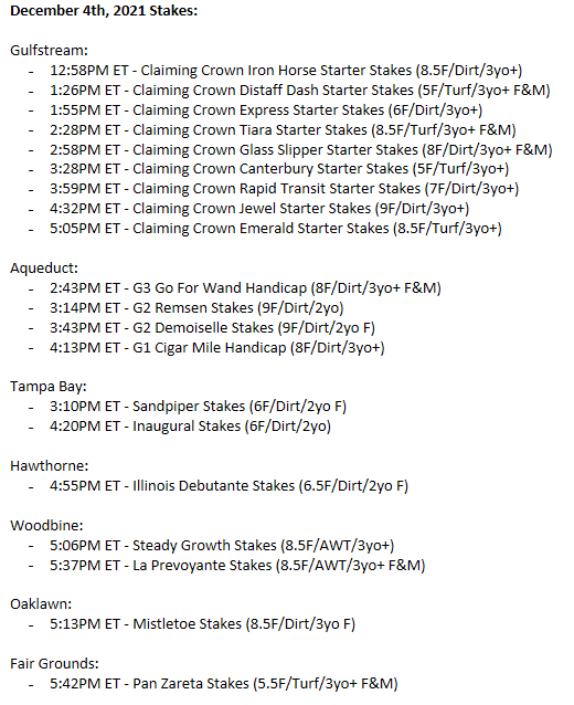 takeflight_tbs's tweet photo. Got to this a little later than usual today, but there are a whole heap of stakes across the country today, including the Claiming Crown starter stakes races down at @GulfstreamPark. Best of luck to all! https://t.co/jk6WaXVVzS