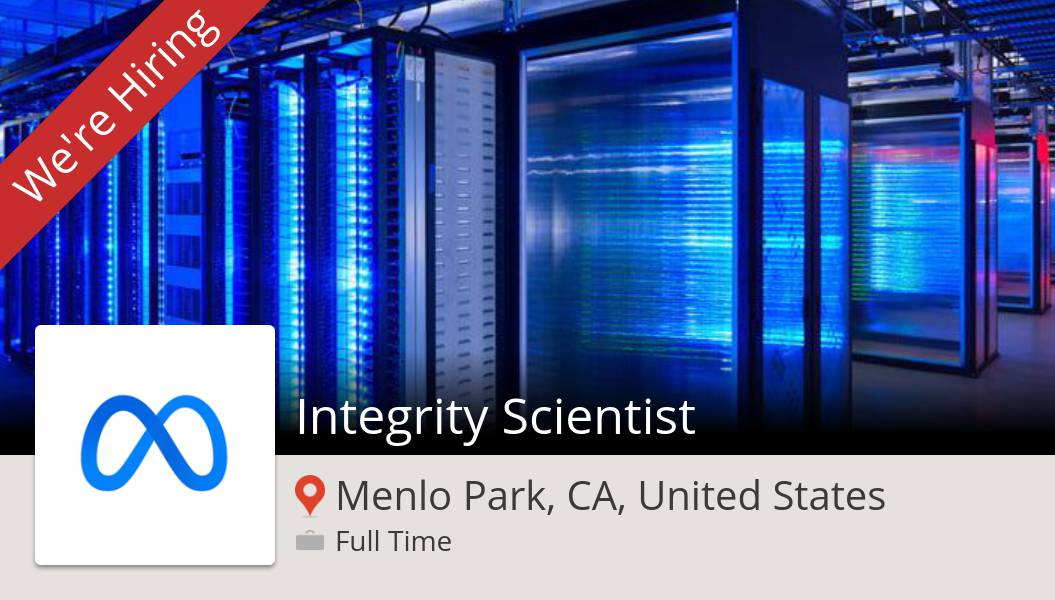 AgenceWD's tweet photo. Postulez dès maintenant pour #Facebook en tant que #Integrity #Scientist! (#MenloParkCAUnitedStates) #job https://t.co/fvtTngQdQO https://t.co/sYHGveIE5t