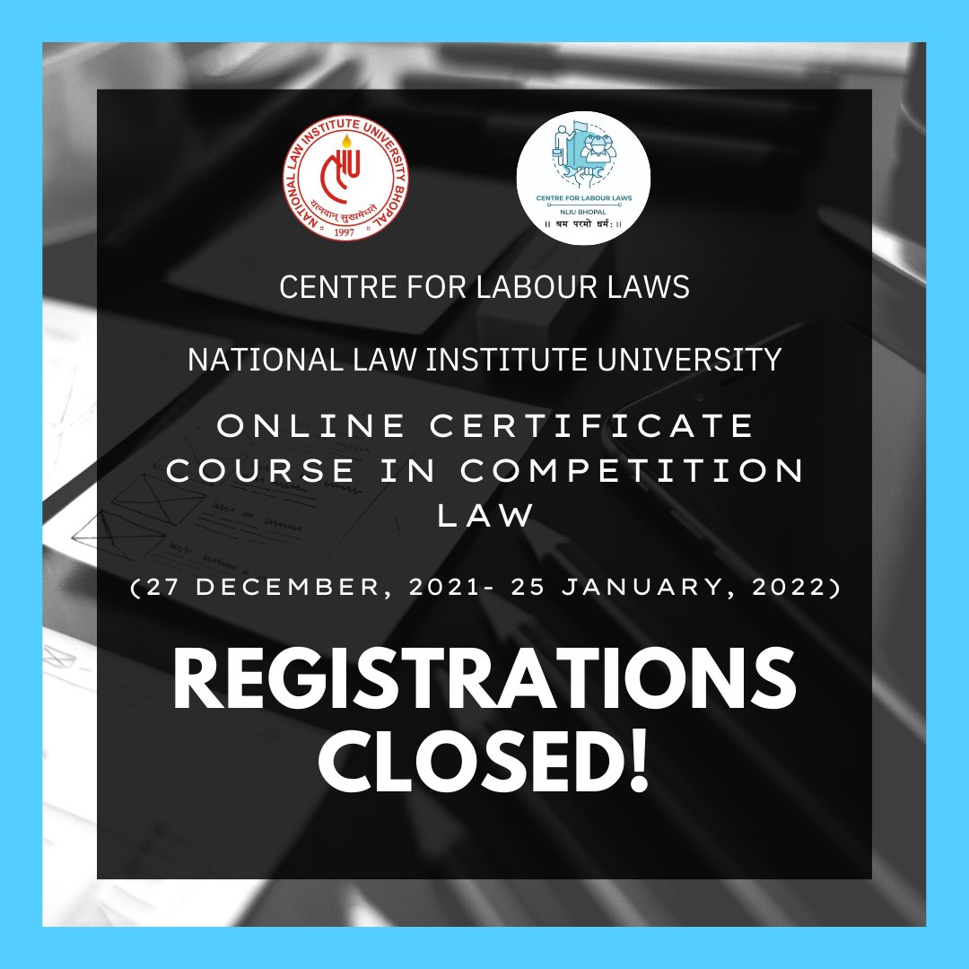 Centre for Labour Laws, NLIU tweet media